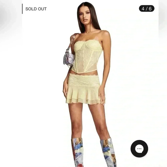 I.AM.GIA Demi Corset In Yellow NEW Sold Out Trending Size S - Picture 4 of 6